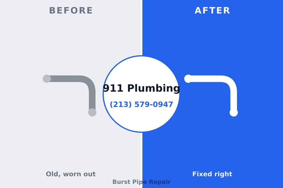 Before and after: plumbing repair Twin Falls, ID